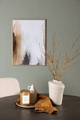 Venture Home Olivia Matbord - Mocca / Mocca Faner +Seda Matstol - Mattbrunt / Beige Tyg _4