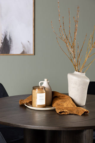Venture Home Olivia Matbord - Mocca / Mocca Faner +Nattmatstol - Svart / Svart sammet _4