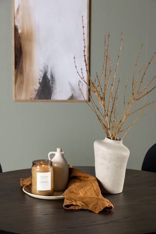 Venture Home Olivia Matbord - Mocca / Mocca Faner +Stella Matstol - Svart / Svart sammet _4