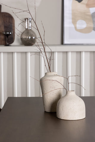 Venture Home Kaseidon Matbord - Gummiträ / Mörkbrun MDF + Aftonmatstol - Mattbrunt / Brunt tyg _4