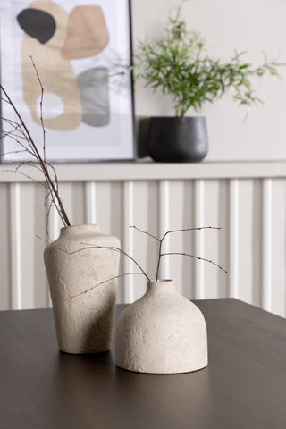 Venture Home Kaseidon Matbord - Gummiträ / Mörkbrun MDF + Polar Matstol - Svart / Beige Boucle _4