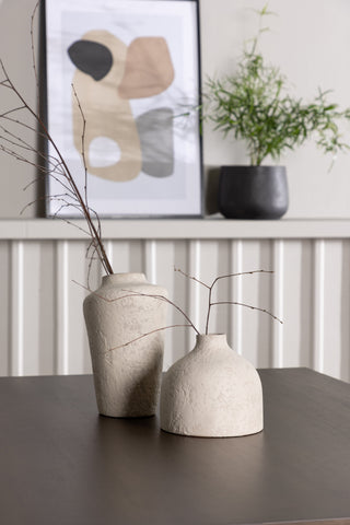 Venture Home Kaseidon Matbord - Gummiträ / Mörkbrun MDF +Evelina Matstol - Svart / Ljusgrå sammet _4