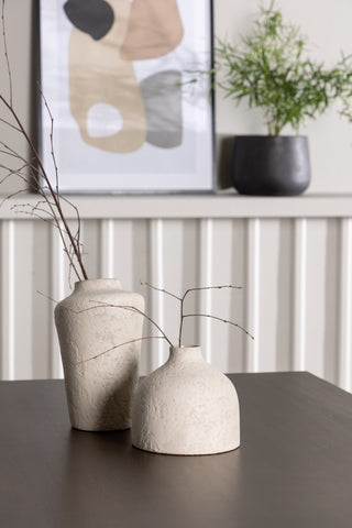 Venture Home Kaseidon Matbord - Gummiträ / Mörkbrun MDF + Polar Matstol - Svarta ben / Svart sammet _4