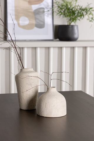 Venture Home Kaseidon Matbord - Gummiträ / Mörkbrun MDF +Berit Stol - Svart / Beige sammet _4