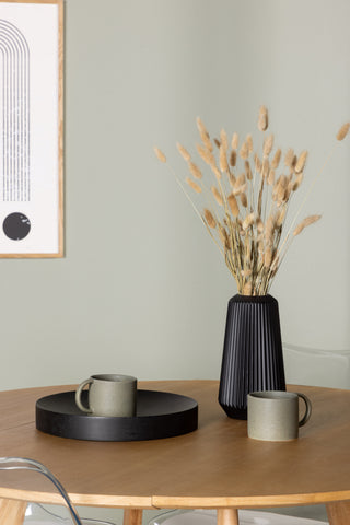 Venture Home Yakidon Matbord - Gummiträ / Eklook MDF +Edvin Matstol - Natur / PET (sittdyna vit) PET-yta, sits med vanlig svamp _4