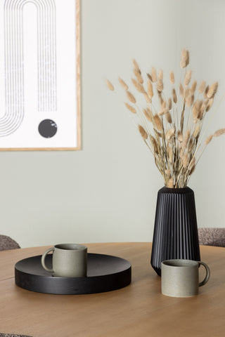 Venture Home Yakidon Matbord - Gummiträ / Eklook MDF + Modesto Matstol - Grå / Rökt Svart Boucle _4