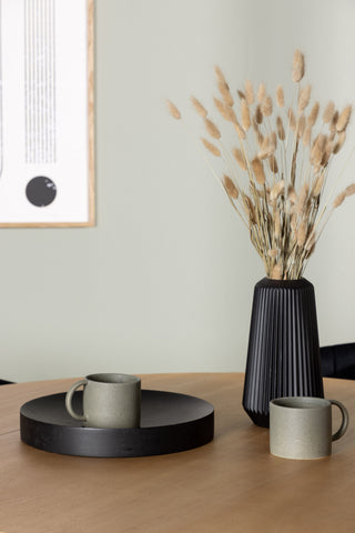 Venture Home Yakidon Matbord - Gummiträ / Eklook MDF +Selma Matstol - Svart / Svart sammet _4