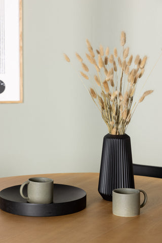 Venture Home Yakidon Matbord - Gummiträ / Eklook MDF +Kenth Stol - Svart / Svart PU _4