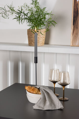 Venture Home Tempe Matbord - Svart / Svart MDF + Tempo Matstol - Kromat ben / Svart PU _2