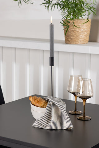Venture Home Tempe Matbord - Svart / Svart MDF + Nattmatsalsstol - Svart / Svart sammet _2