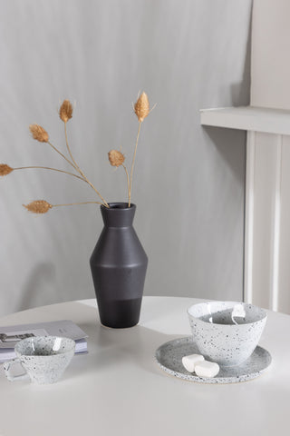 Venture Home Danburi Matbord - Woodlook / Woodlook MDF +Edvin Matstol - Nature / PET (sittdyna vit) PET-yta, sits med vanlig svamp _2