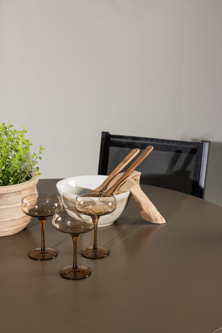Venture Home Santa Fe Matbord ø120 - Roasty +Copacabana Stacking Chair - Svart/Svart - Ersätter 4131-408 _4