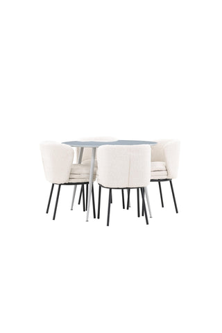 Venture Home Plaza matbord med Agnes matstol