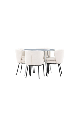 Venture Home Plaza matbord med Agnes matstol
