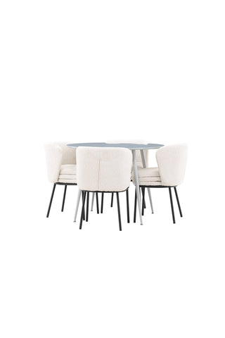 Venture Home Plaza matbord med Agnes matstol