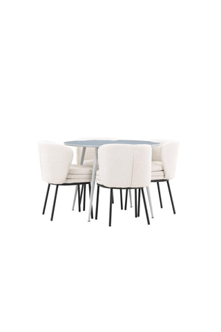 Venture Home Plaza matbord med Agnes matstol