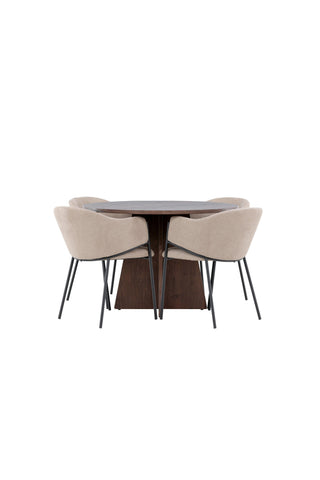 Venture Home Bootcut matbord med Evelina matstol
