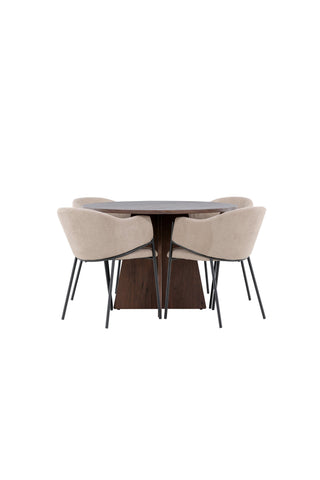 Venture Home Bootcut matbord med Evelina matstol
