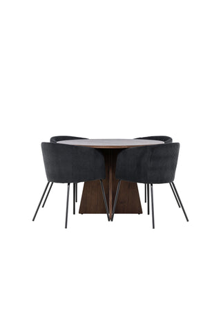 Venture Home Bootcut matbord med Berit matstol