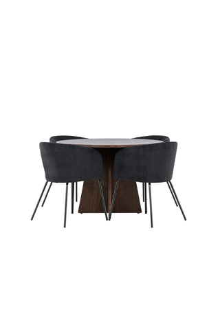 Venture Home Bootcut matbord med Berit matstol
