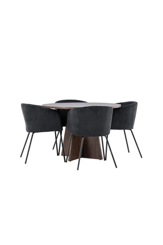 Venture Home Bootcut matbord med Berit matstol