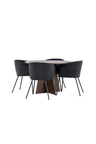 Venture Home Bootcut matbord med Berit matstol
