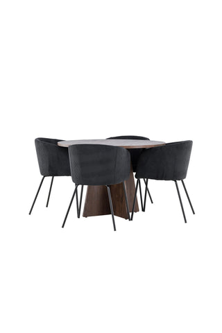 Venture Home Bootcut matbord med Berit matstol