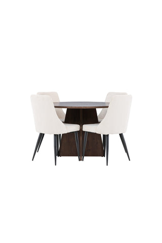 Venture Home Bootcut matbord med Leone matstol