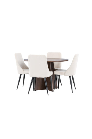 Venture Home Bootcut matbord med Leone matstol