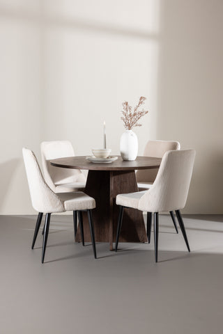 Venture Home Bootcut matbord med Leone matstol