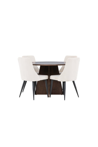 Venture Home Bootcut matbord med Leone matstol