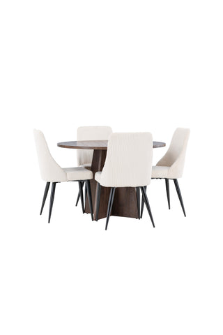 Venture Home Bootcut matbord med Leone matstol