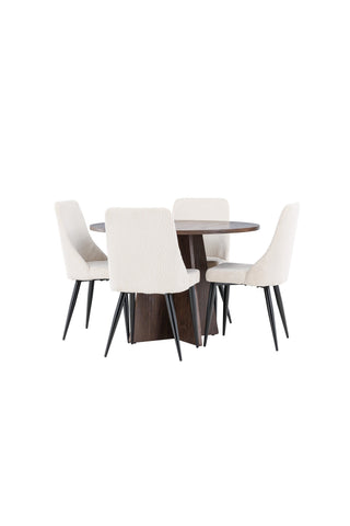 Venture Home Bootcut matbord med Leone matstol