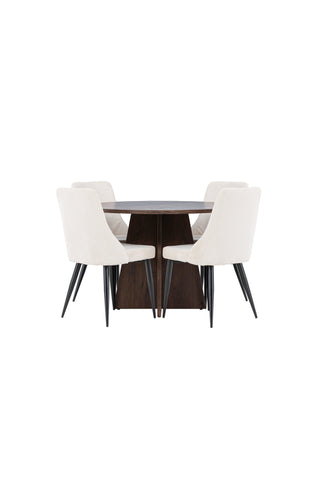 Venture Home Bootcut matbord med Leone matstol