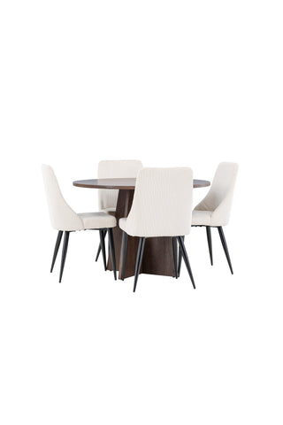 Venture Home Bootcut matbord med Leone matstol