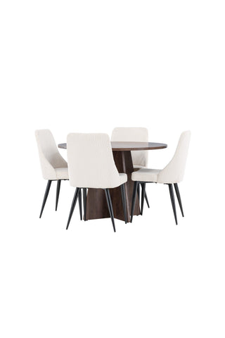 Venture Home Bootcut matbord med Leone matstol