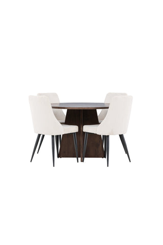 Venture Home Bootcut matbord med Leone matstol