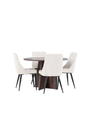 Venture Home Bootcut matbord med Leone matstol