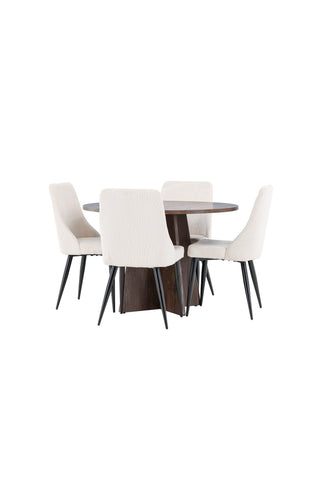 Venture Home Bootcut matbord med Leone matstol
