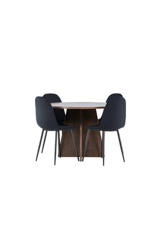 Venture Home Bootcut matbord med Polar matstol