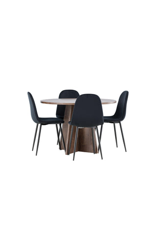 Venture Home Bootcut matbord med Polar matstol