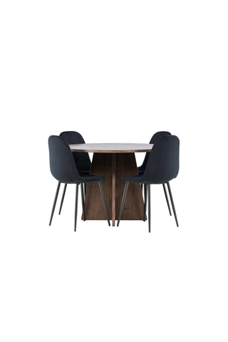 Venture Home Bootcut matbord med Polar matstol