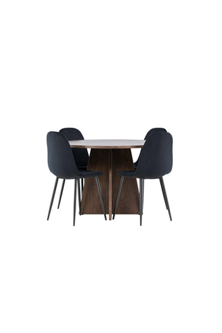 Venture Home Bootcut matbord med Polar matstol