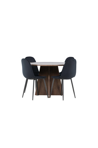 Venture Home Bootcut matbord med Polar matstol