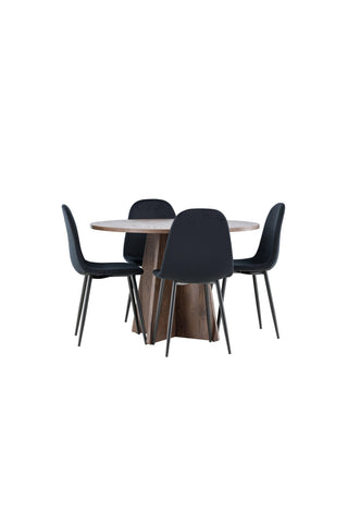 Venture Home Bootcut matbord med Polar matstol