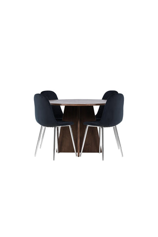 Venture Home Bootcut matbord med Polar matstol