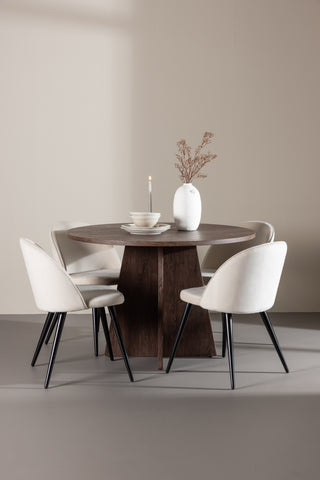 Venture Home Bootcut matbord med sammetsmatsalsstol