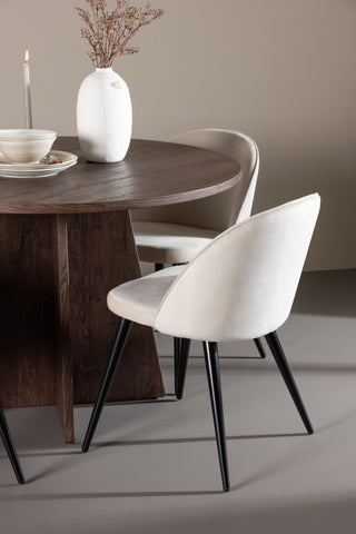 Venture Home Bootcut matbord med sammetsmatsalsstol