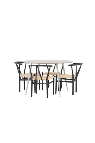 Venture Home Plaza matbord med Alfons matstol