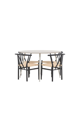 Venture Home Plaza matbord med Alfons matstol